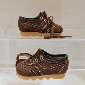 Vintage Dyna Kids Baby Brown Shoes Size 2.5. Boys dress shoes